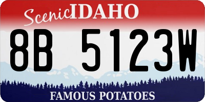 ID license plate 8B5123W