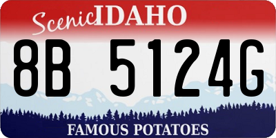 ID license plate 8B5124G