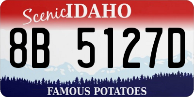 ID license plate 8B5127D
