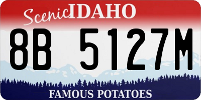 ID license plate 8B5127M
