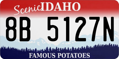 ID license plate 8B5127N