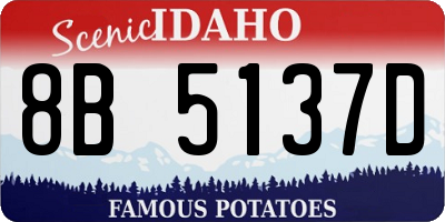 ID license plate 8B5137D