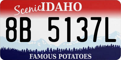 ID license plate 8B5137L