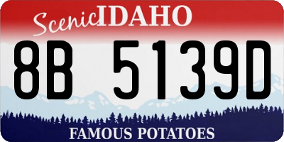 ID license plate 8B5139D