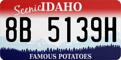 ID license plate 8B5139H