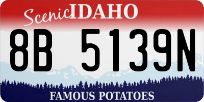 ID license plate 8B5139N