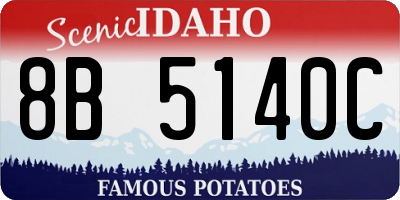 ID license plate 8B5140C