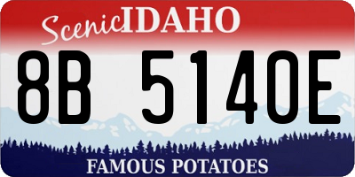 ID license plate 8B5140E