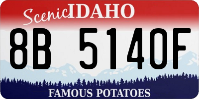 ID license plate 8B5140F
