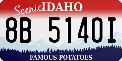 ID license plate 8B5140I