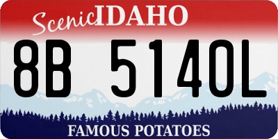 ID license plate 8B5140L