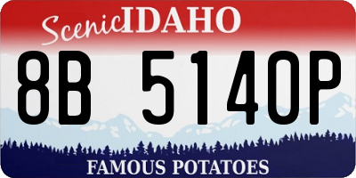 ID license plate 8B5140P