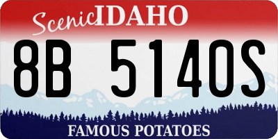 ID license plate 8B5140S