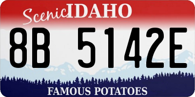 ID license plate 8B5142E