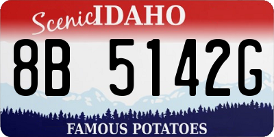 ID license plate 8B5142G