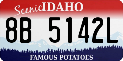 ID license plate 8B5142L