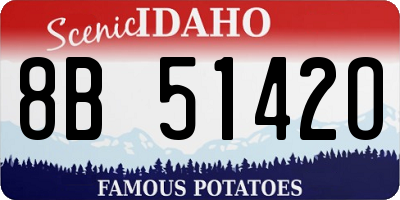 ID license plate 8B5142O