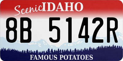ID license plate 8B5142R