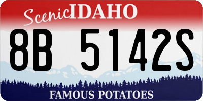 ID license plate 8B5142S