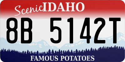 ID license plate 8B5142T