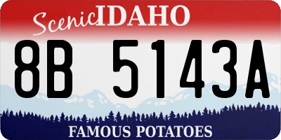 ID license plate 8B5143A