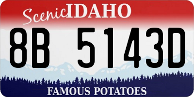 ID license plate 8B5143D