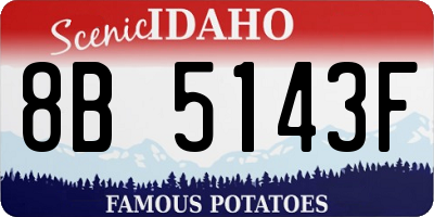 ID license plate 8B5143F