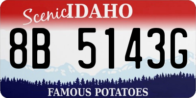 ID license plate 8B5143G