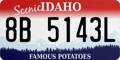 ID license plate 8B5143L