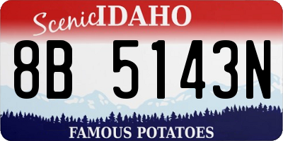 ID license plate 8B5143N