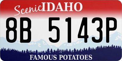 ID license plate 8B5143P