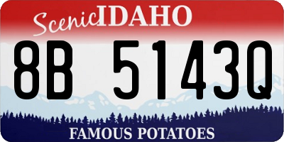 ID license plate 8B5143Q