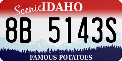 ID license plate 8B5143S