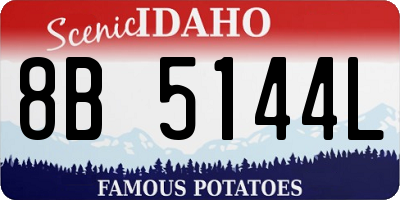 ID license plate 8B5144L