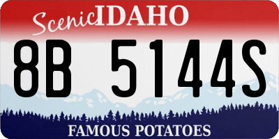 ID license plate 8B5144S