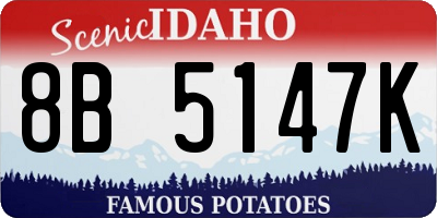 ID license plate 8B5147K