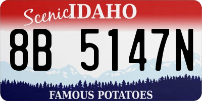 ID license plate 8B5147N