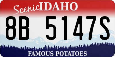 ID license plate 8B5147S
