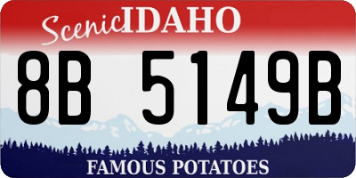 ID license plate 8B5149B