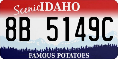 ID license plate 8B5149C