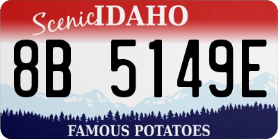ID license plate 8B5149E