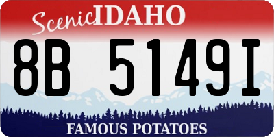 ID license plate 8B5149I
