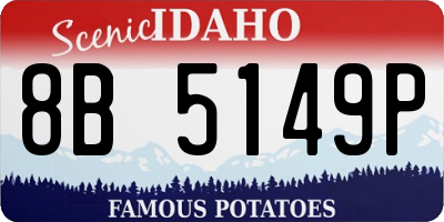 ID license plate 8B5149P
