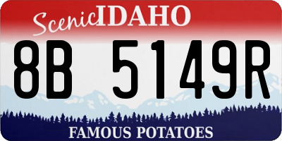 ID license plate 8B5149R
