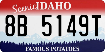 ID license plate 8B5149T