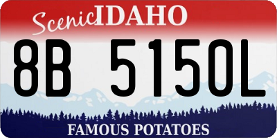ID license plate 8B5150L