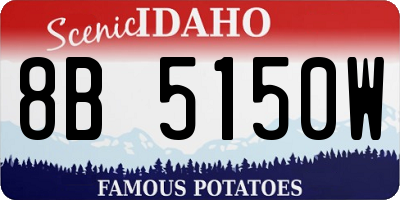 ID license plate 8B5150W