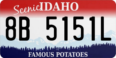 ID license plate 8B5151L