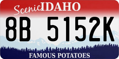 ID license plate 8B5152K