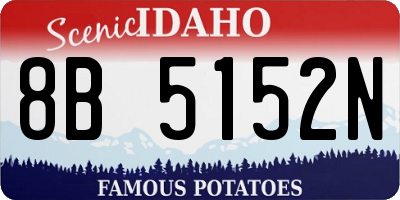 ID license plate 8B5152N